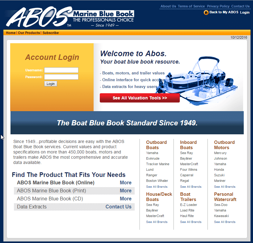 Desktop Screenshot of ABOS Marine Blue Book