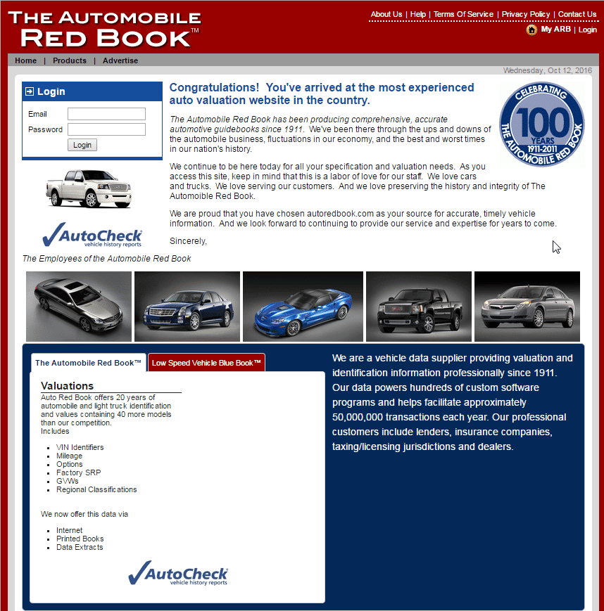 Desktop Screenshot of Auto Red Book