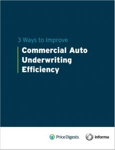 Front cover of 3 way to improve commercial auto underwriting efficiency