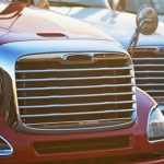 Used semi truck lot